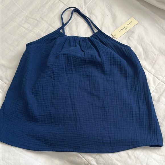 Copper Key Tops - Copper Key Blue Sleeveless Camisole Top